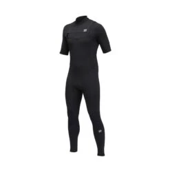 Billabong 2/2mm Absolute Chest Zip Intégrale Manches Courtes - Black