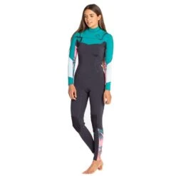 Billabong 3/2 Salty Dayz Fullsuit Chest Zip Palm Green