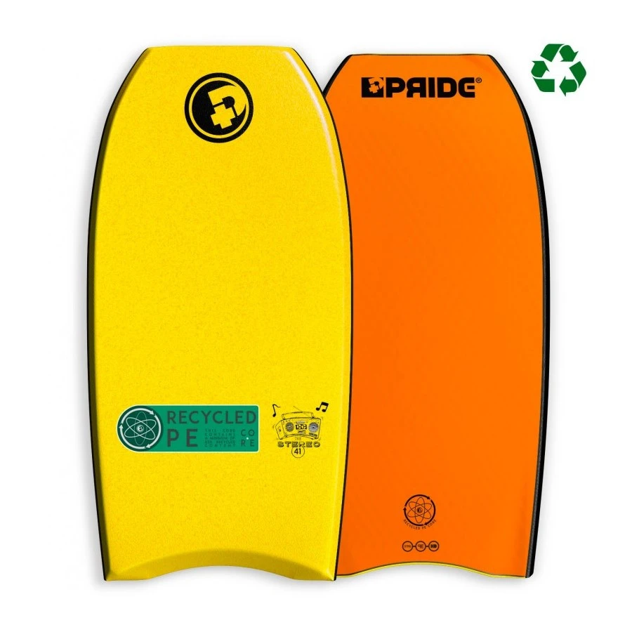 Bodyboard Pride Stéréo PE Recyclé - Yellow / Orange 3 Bodyboard Pride Stéréo PE Recyclé - Yellow / Orange