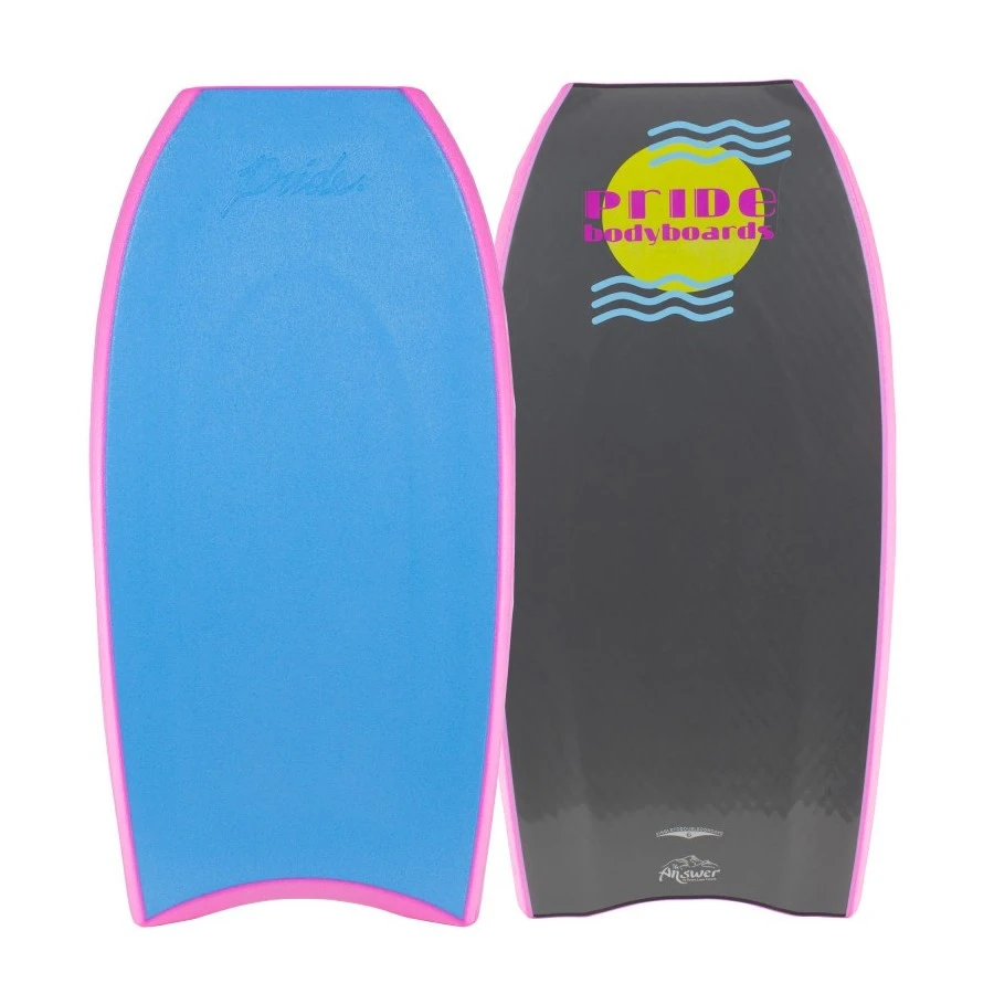 Bodyboard Pride The Answer Radial Flex SDC Retro - Aqua Blue / Metallic Dark Grey 3 Bodyboard Pride The Answer Radial Flex SDC Retro - Aqua Blue / Metallic Dark Grey