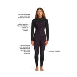 Combinaison Billabong Salty Dayz 3/2 Mm Front Zip - Paradise Black -Sports Nautiques combinaison billabong salty dayz 32 mm front zip paradise black 2