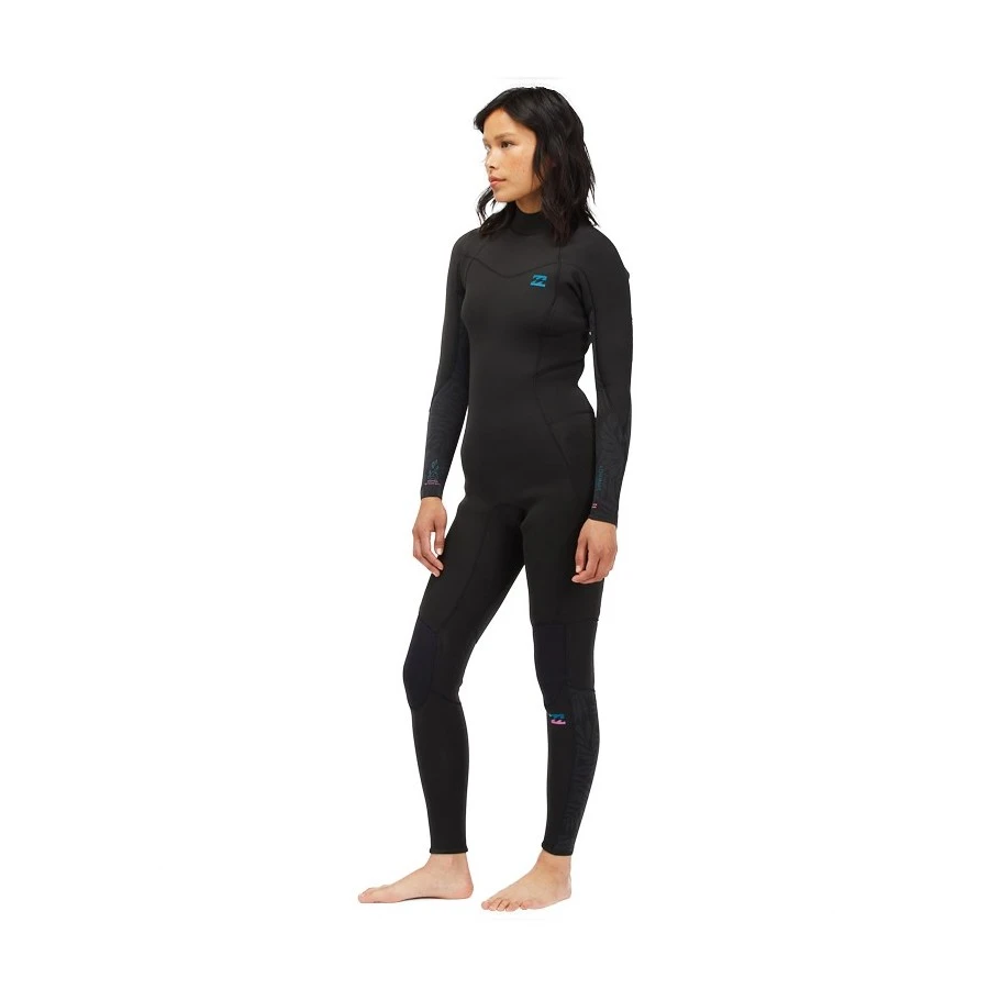 Combinaison Billabong Synergy 3/2 Mm Back Zip - Black Palms 3 Combinaison Billabong Synergy 3/2 Mm Back Zip - Black Palms