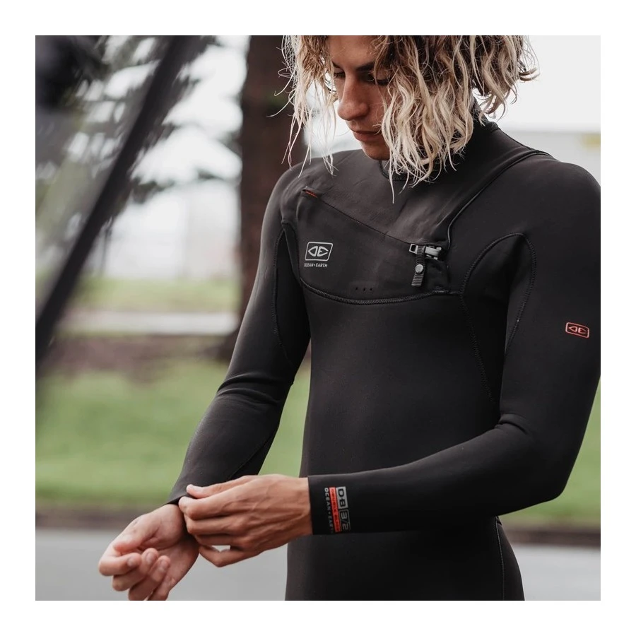 Combinaison Double Black 3/2mm Chest Zip Ocean & Earth - Black 5 Combinaison Double Black 3/2mm Chest Zip Ocean & Earth - Black – Image 3