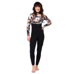 Combinaison Femme Rip Curl E-Bomb 3/2 Mm Zip Free - Black Gold -Sports Nautiques combinaison femme rip curl e bomb 32 mm zip free black gold 2