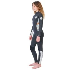 Combinaison Junior Rip Curl Dawn Patrol 5/3 Back Zip Charcoal Grey