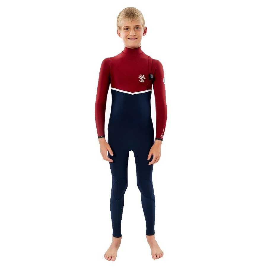 Combinaison Junior Rip Curl Flashbomb 4/3 Zip Free Navy/Red 3 Combinaison Junior Rip Curl Flashbomb 4/3 Zip Free Navy/Red