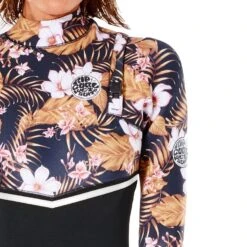 Combinaison Rip Curl E-Bomb E6 4/3 Mm Zip Free Black Gold -Sports Nautiques combinaison rip curl e bomb e6 43 mm zip free black gold 3