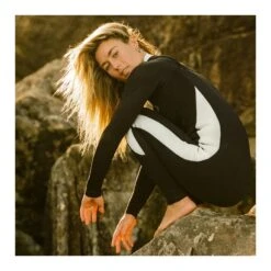 Combinaison Wallien Nikki Van Dijk 3/2 Mm - Retro Monochrome -Sports Nautiques combinaison wallien nikki van dijk 32 mm retro monochrome 5