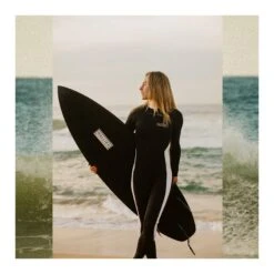 Combinaison Wallien Nikki Van Dijk 3/2 Mm - Retro Monochrome -Sports Nautiques combinaison wallien nikki van dijk 32 mm retro monochrome 6