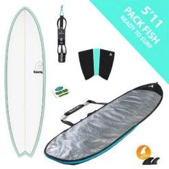 Pack Surf Fish Torq 5'11 White Sea Green