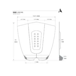 Pad De Surf Roam 3 + Pièces Tail Pad Blue 8 Pad De Surf Roam 3 + Pièces Tail Pad Blue -Sports Nautiques pad de surf roam 3 pieces tail pad blue 2