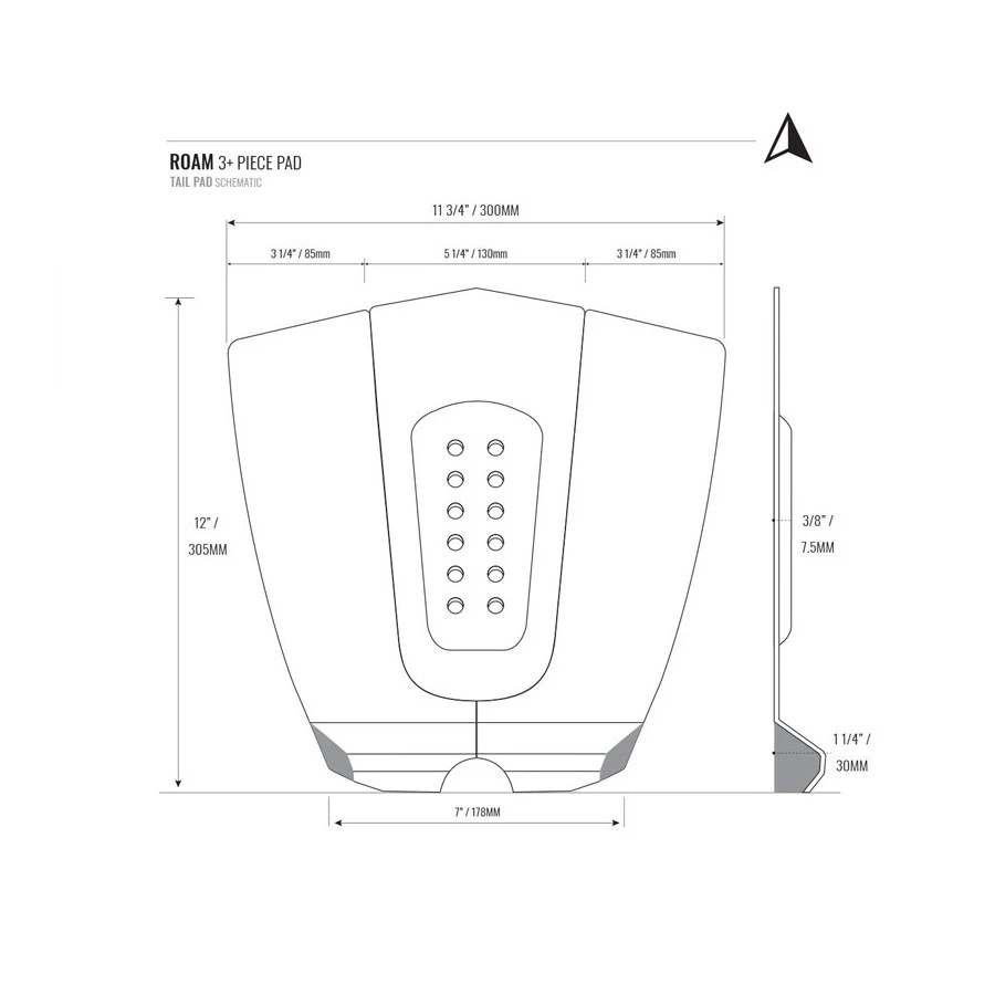 Pad De Surf Roam 3 + Pièces Tail Pad Blue 5 Pad De Surf Roam 3 + Pièces Tail Pad Blue – Image 3