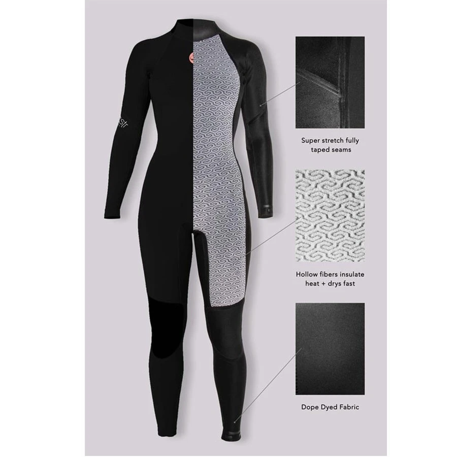 Sisstrevolutions 7 Seas 3/2 Backzipby Vissla - Black 8 Sisstrevolutions 7 Seas 3/2 Backzipby Vissla - Black – Image 6